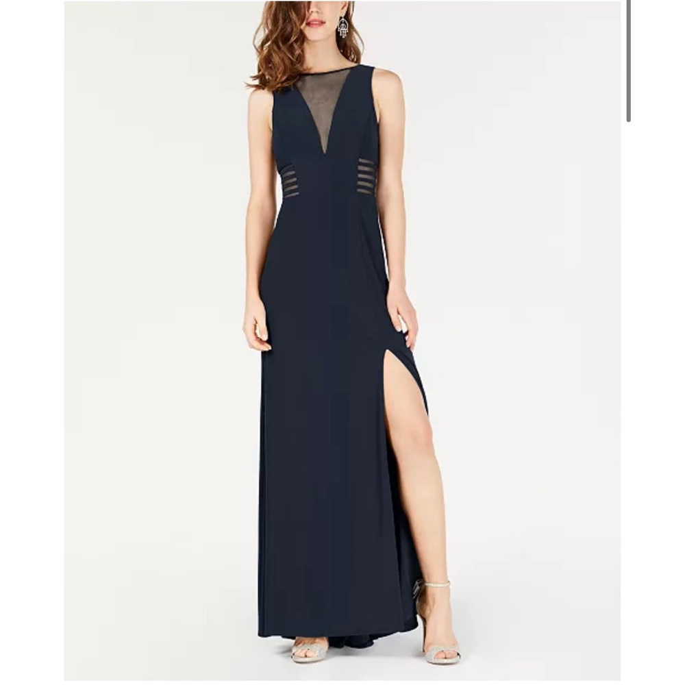 Morgan & Co Sleeveless Illusion A-Line Dress